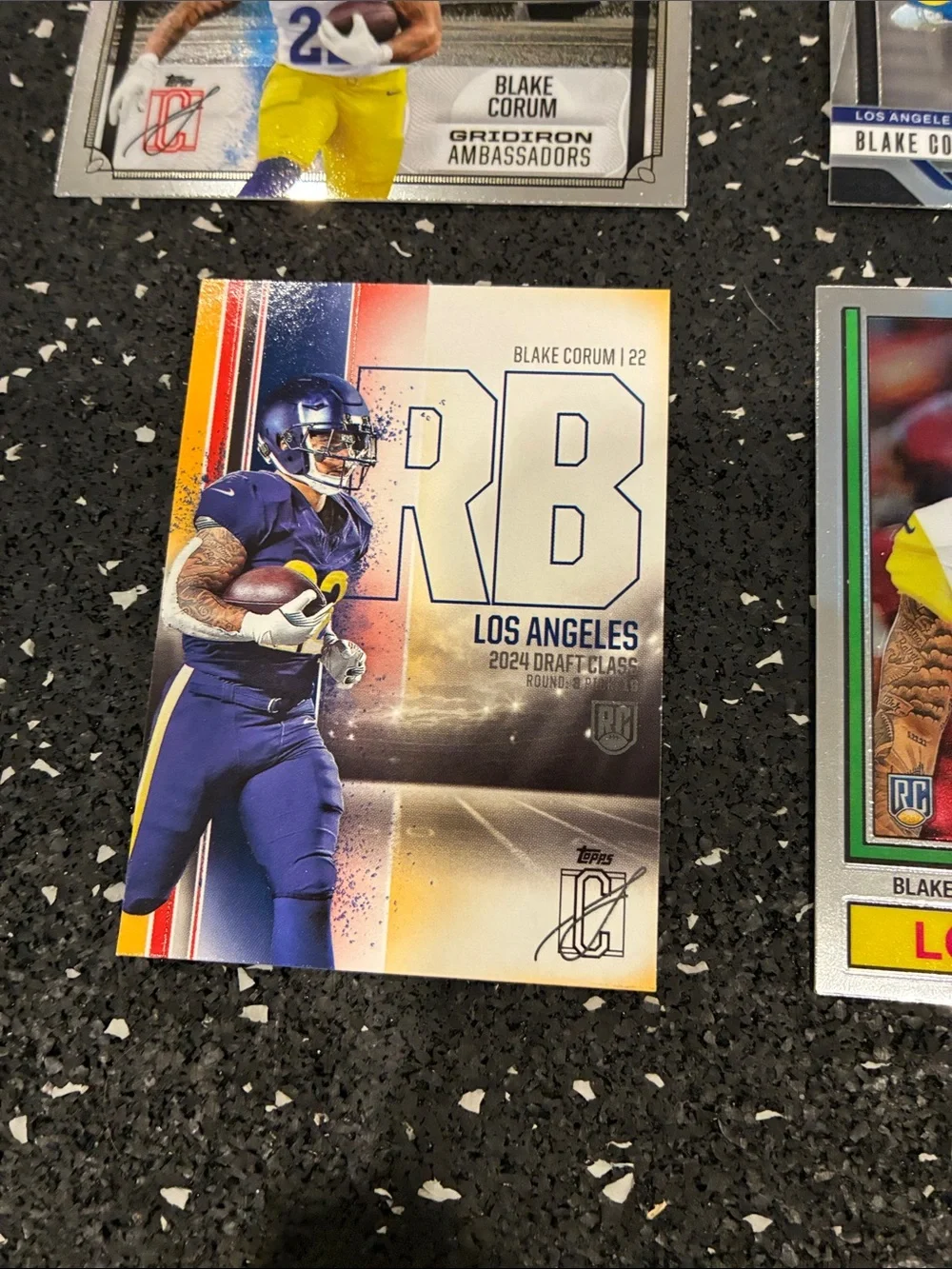 Topps Football Card Lot with Blue and Yellow Accents - Picture 7 of 7